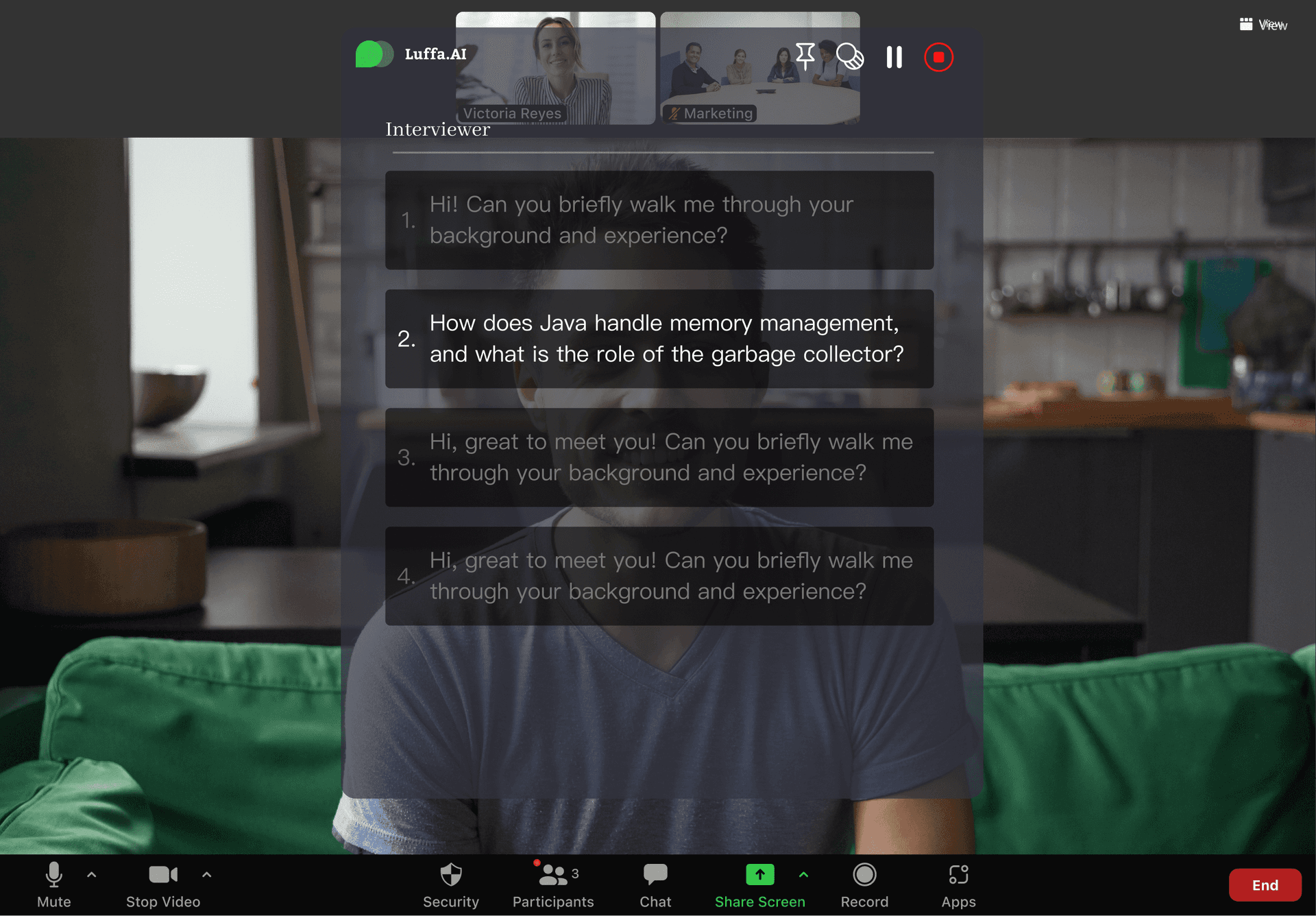 Real-Time Smart Interview Simulation Illustration